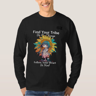 Fröhliche Sonnenblumenkunst T-Shirt