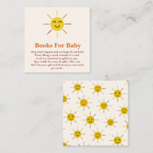 Fröhliche Sonnenschein-Bücher für Baby Shower  Begleitkarte