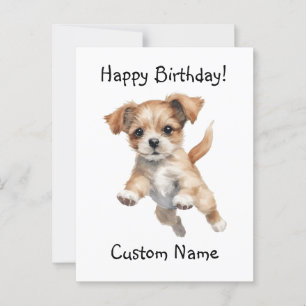 Fröhliche springende Hundekunst – Alles Gute zum G Postkarte