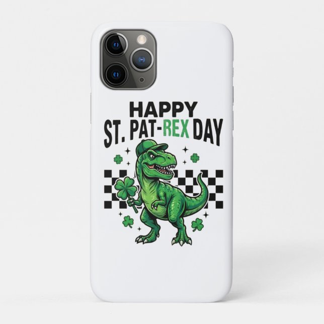 Fröhliche St Pat-Rex Tag Dinosaurier-Party Case-Mate iPhone Hülle (Rückseite)