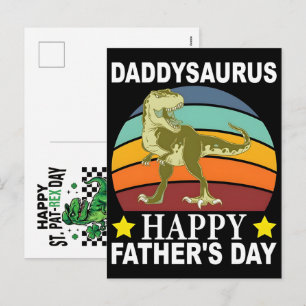 Fröhliche St Pat-Rex Tag Dinosaurier-Party Feiertagspostkarte