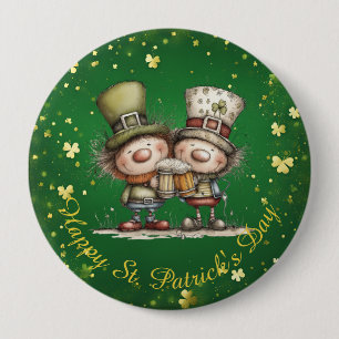 Fröhliche St. Patrick’s Day Party-Illustration Button