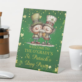 Fröhliche St. Patrick’s Day Party-Illustration Sockelschild