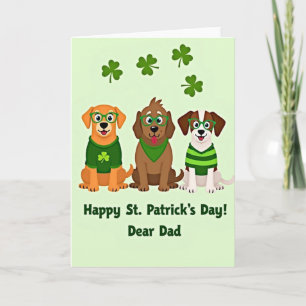 Fröhliche St. Patricks-Hundekarte Karte