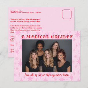 Fröhliche Sterne Pink Rot Weihnachten Benutzerdefi