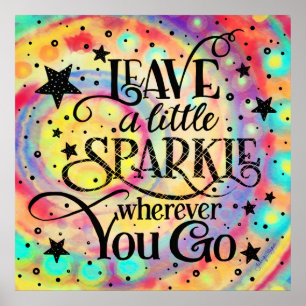 Fröhliche Sterne Verließ einen Sparkle Poster