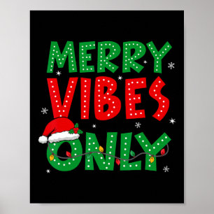 Fröhliche Stimmung nur Weihnachtslichter Urlaub Re Poster