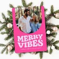 Fröhliche Stimmung Retro-Spaß heißrosa Weihnachtsf