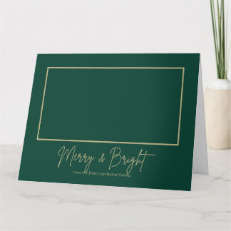 Fröhliche & strahlende elegante grüne gefaltete Gr Karte