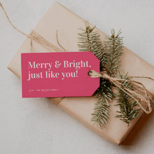 Fröhliche & strahlende Weihnachten Geschenkanhänger