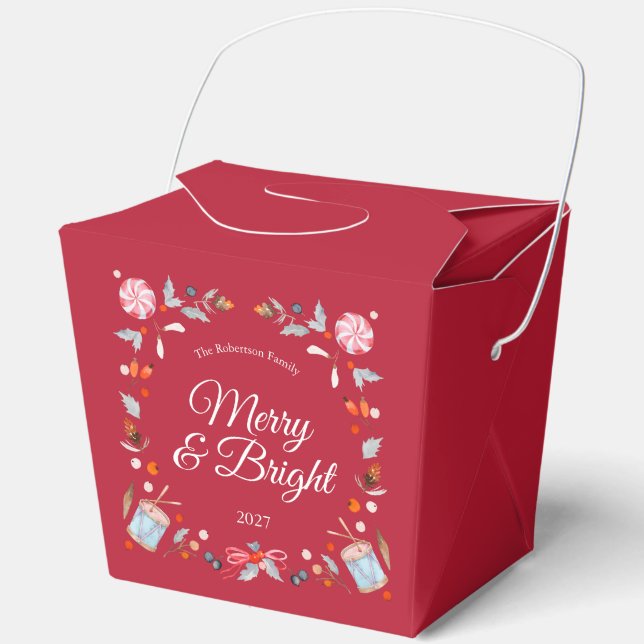 Fröhliche & strahlende Weihnachten Geschenkschachtel (Vorderseite)