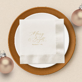 Fröhliche & strahlende Weihnachtspapier-Servietten Serviette