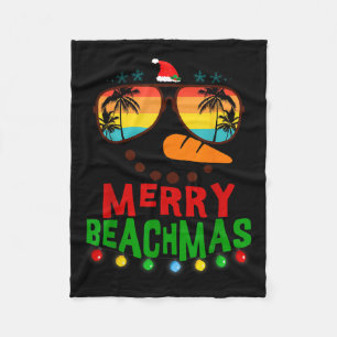 Fröhliche Strandmas Trocal Weihnachten Hawaii Schn Fleecedecke
