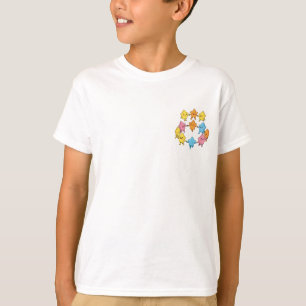 Fröhliche Tanzende Farbige Stern Freunde Kinder T-Shirt