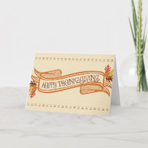 Fröhliche Thanksgiving-Banner-Grußkarte