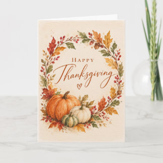 Fröhliche Thanksgiving-Grußbotschaft Karte