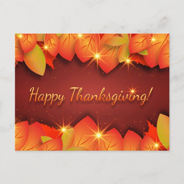 Fröhliche Thanksgiving-Grüße Postkarte (Vorderseite)