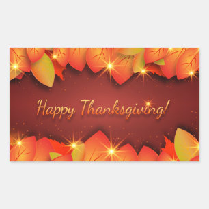 Fröhliche Thanksgiving-Grüße Rechteckiger Aufkleber