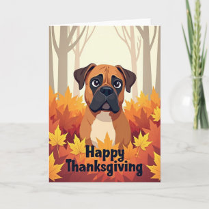 Fröhliche Thanksgiving-Hundekarte Karte