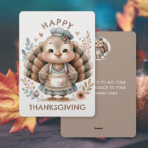 Fröhliche Thanksgiving-Puten benutzerdefinierte fl
