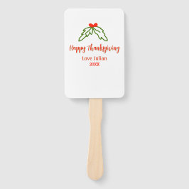 Fröhliche Thanksgiving Rotgrüne Blätter Kirsche Na Fächer