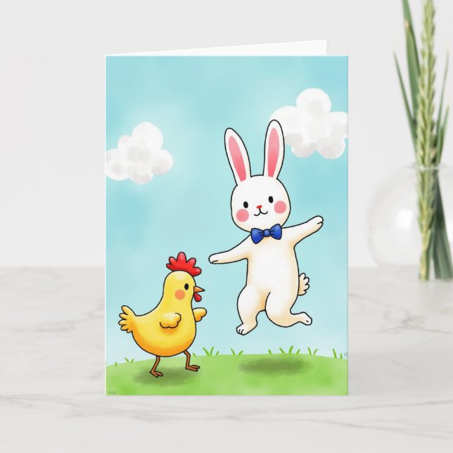 Fröhliche Tierfreunde Karte (Vorderseite)