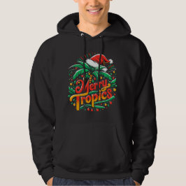 Fröhliche Tropen Weihnachten – Santa Hut Palme Tro Hoodie