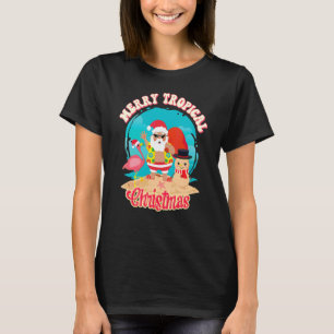 Fröhliche tropische Weihnachten Hawaii Strand Trop T-Shirt