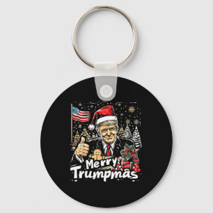 Fröhliche Trumpmas dankbares Weihnachten Trump als Schlüsselanhänger