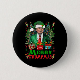 Fröhliche Trumpmas Weihnachten Trump Vintag Ugly Button