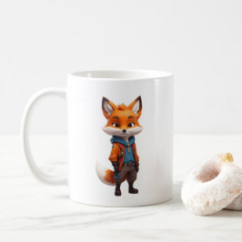 fröhliche und abenteuerliche Fox-Illustration Kaffeetasse
