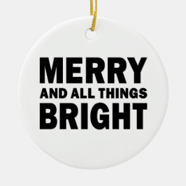 Fröhliche und alle Dinge hell moderne Weihnachtsru Keramik Ornament