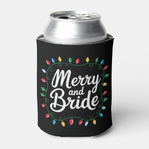 Fröhliche und Braut Weihnachtslichter Hochzeit Url Dosenkühler