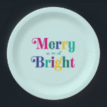 Fröhliche und farbenfrohe Weihnachtsfeier Pappteller<br><div class="desc">Feiern Sie einen fröhlichen und hellen Urlaub mit diesen Papier Party-Tellern.</div>