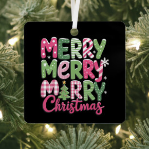 Fröhliche und helle Bäume Weihnachten Winter Ornament Aus Metall