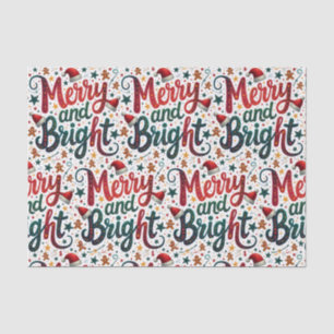 Fröhliche und helle, festliche Retro-Typografie Seidenpapier