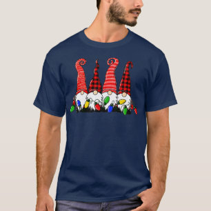 Fröhliche und helle gnomes Weihnachten beleuchtet T-Shirt