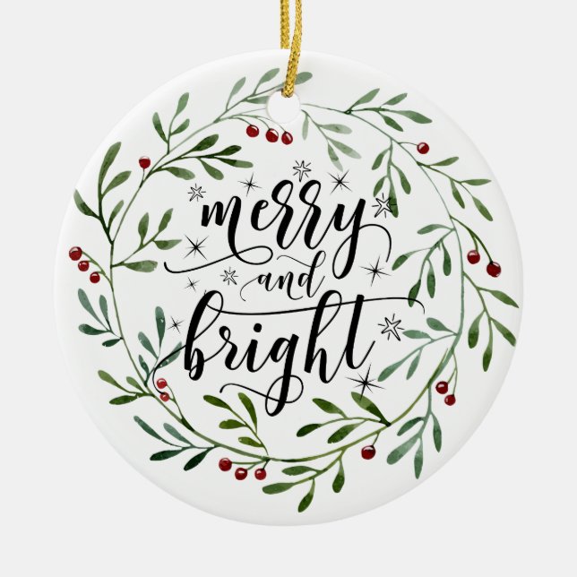 Fröhliche und helle Keramik Ornament (Vorne)