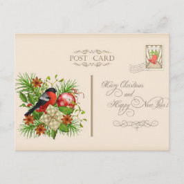 Fröhliche und helle minimalistische Weihnachtspost Postkarte