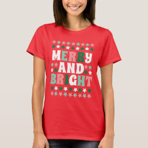 Fröhliche und helle Moderne kühne Weihnachten der T-Shirt