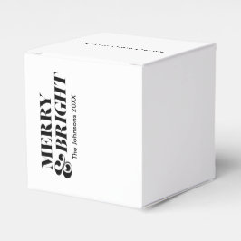 Fröhliche und helle moderne Weihnachtstypografie Geschenkschachtel