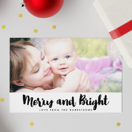 Fröhliche und helle Moderne Weihnachtszeit Foto Feiertagskarte