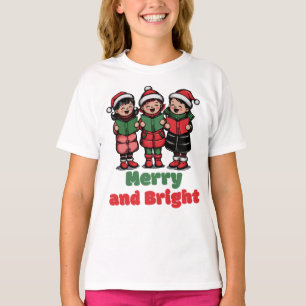Fröhliche und helle, Niedliche Weihnachtskids T-Shirt