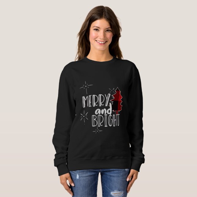 Fröhliche und helle Phantastische Weihnachten Weih Sweatshirt (Vorne ganz)