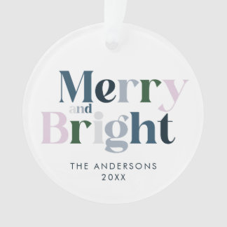 Fröhliche und helle Typografie Moderne Weihnachten Ornament