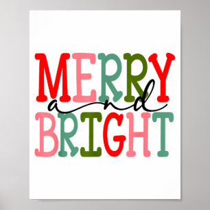 Fröhliche und helle Weihnachten Frauen Mädchen Kin Poster