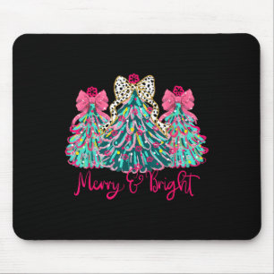 Fröhliche und helle Weihnachtsbaum-Coquette  Mousepad