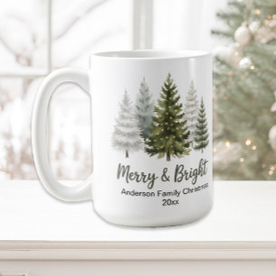 Fröhliche und helle Weihnachtsbäume Familien-Erbst Kaffeetasse