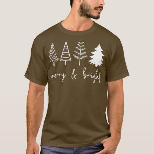 Fröhliche und helle Weihnachtsbäume T-Shirt