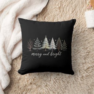 Fröhliche und helle Weihnachtsbäume Weihnachtsferi Kissen